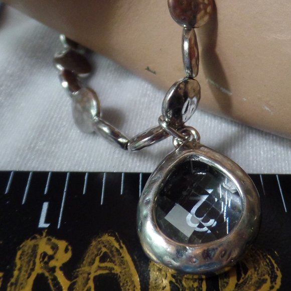 No Brand Jewelry - SILVERTONE TEAR DROP BEADED BRACELET